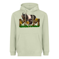 Matcha Western Mom With Hampshire Pig And Baby Pig Heavyweight Hoodie - LillyAllenDesigns