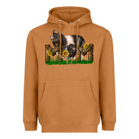Meerkat Western Mom With Hampshire Pig And Baby Pig Heavyweight Hoodie - LillyAllenDesigns
