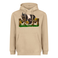 Mushroom Western Mom With Hampshire Pig And Baby Pig Heavyweight Hoodie - LillyAllenDesigns