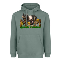 Sage Western Mom With Hampshire Pig And Baby Pig Heavyweight Hoodie - LillyAllenDesigns