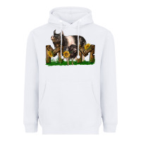 White Western Mom With Hampshire Pig And Baby Pig Heavyweight Hoodie - LillyAllenDesigns