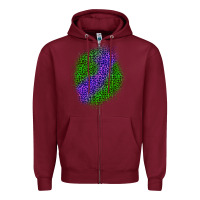 Burgundy halloween leopard patch 3 Zipper Hoodie - BundleAndBundleShop