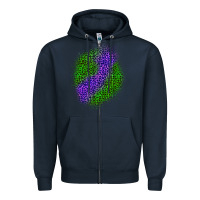 Navy halloween leopard patch 3 Zipper Hoodie - BundleAndBundleShop