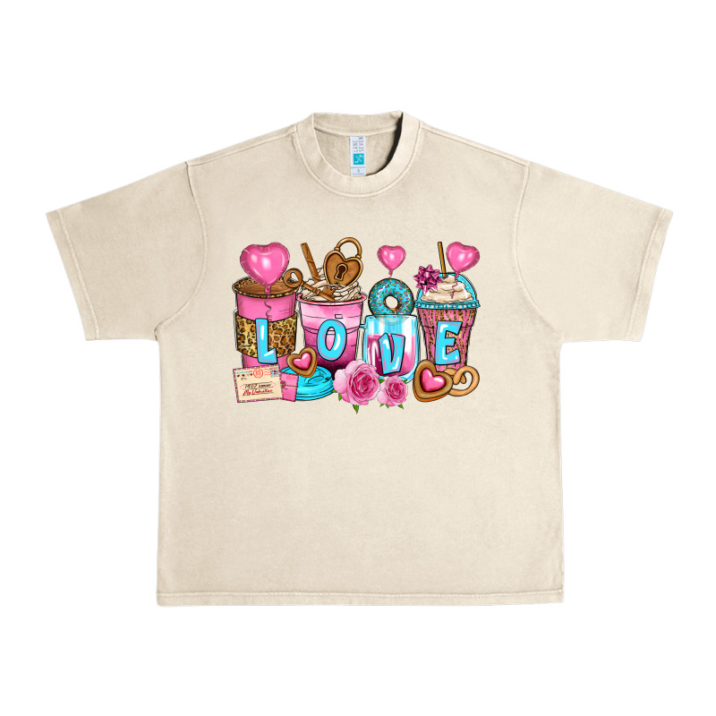 Valentine's Day Coffee Cups Urban Heavy Tee by Zillion Design Studio | Teevron