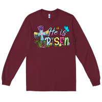 Easter Day He Is Risen Long Sleeve Tee | Teevron