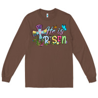 Chestnut Easter Day He is risen Long Sleeve Tee - OliviaCreatesArt