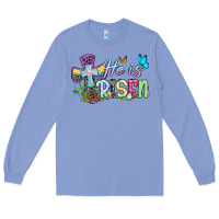 Colony Blue Easter Day He is risen Long Sleeve Tee - OliviaCreatesArt