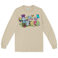 Mushroom Easter Day He is risen Long Sleeve Tee - OliviaCreatesArt