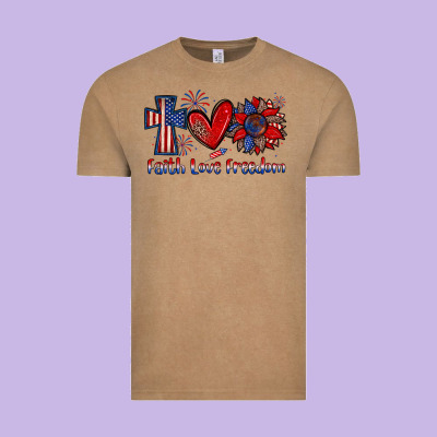 Faith Love Freedom Vintage Tee Designed By Zillion Design Studio