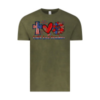 Vintage Olive faith love freedom Vintage Tee - Zillion Design Studio