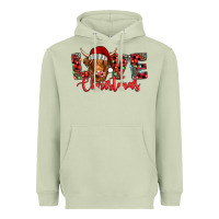 Matcha love christmas highland cow and turquoise gemstone Heavyweight Hoodie - Jasminsmagicworld