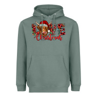 Sage love christmas highland cow and turquoise gemstone Heavyweight Hoodie - Jasminsmagicworld