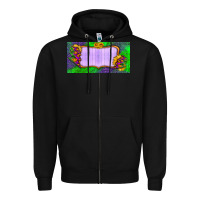 Black custom halloween lightning bolt license plate Zipper Hoodie - BundleAndBundleShop