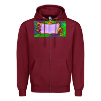 Burgundy custom halloween lightning bolt license plate Zipper Hoodie - BundleAndBundleShop