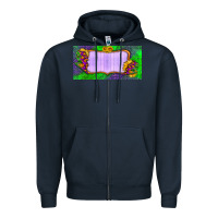 Navy custom halloween lightning bolt license plate Zipper Hoodie - BundleAndBundleShop