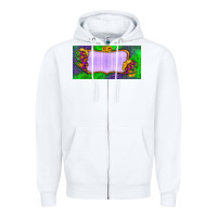 White custom halloween lightning bolt license plate Zipper Hoodie - BundleAndBundleShop