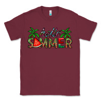 Burgundy hello summer Classic Tee - CowhideDigitalArt