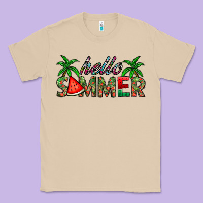 Hello Summer Classic Tee Designed By Cowhidedigitalart