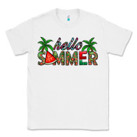 White hello summer Classic Tee - CowhideDigitalArt