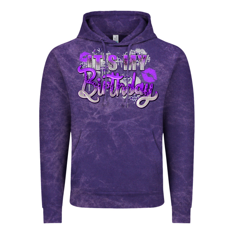 Purple Its My Birthday Vintage Hoodie by Zillion Design Studio | Teevron