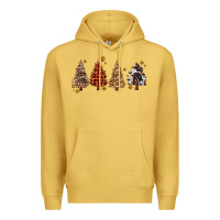 Antique Gold howdy christmas trees Premium Hoodie - MaliasSmallBusiness