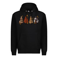 Black howdy christmas trees Premium Hoodie - MaliasSmallBusiness