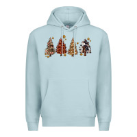 Blue Mist howdy christmas trees Premium Hoodie - MaliasSmallBusiness