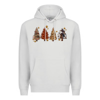 Dove Grey howdy christmas trees Premium Hoodie - MaliasSmallBusiness
