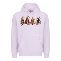 Lilac howdy christmas trees Premium Hoodie - MaliasSmallBusiness