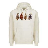 Oatmeal Heather howdy christmas trees Premium Hoodie - MaliasSmallBusiness
