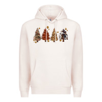 Pale Pink howdy christmas trees Premium Hoodie - MaliasSmallBusiness