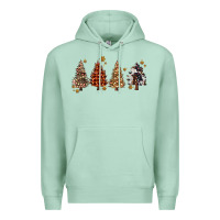 Seafoam howdy christmas trees Premium Hoodie - MaliasSmallBusiness