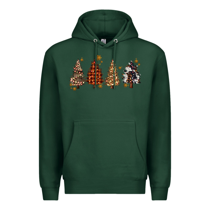 Howdy Christmas Trees Premium Hoodie by MaliasSmallBusiness | Teevron
