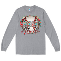 Heather Grey baseball abuela Long Sleeve Tee - RacoonDesign