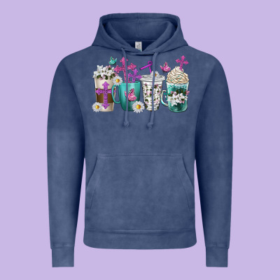 Vintage Hoodie blessed coffee cups