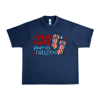 Navy flip flops fireworks & freedom Urban Heavy Tee - BarkalooDesign