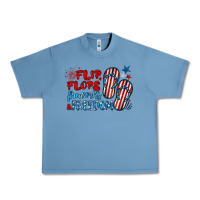 Pebble Blue flip flops fireworks & freedom Urban Heavy Tee - BarkalooDesign
