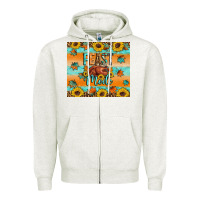 Oatmeal Heather Feast mode Zipper Hoodie - Artiststas