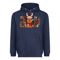 Navy joy christmas reindeer Heavyweight Hoodie - Jasminsmagicworld