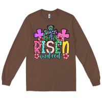 Chestnut Easter Day He is risen indeed Long Sleeve Tee - OliviaCreatesArt