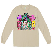 Mushroom Easter Day He is risen indeed Long Sleeve Tee - OliviaCreatesArt