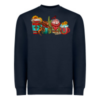 Navy cowboy coffee cups Heavyweight Sweatshirt - texasbilliewilder