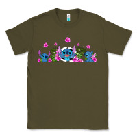 Army Green stitches Classic Tee - AdoDesignShop