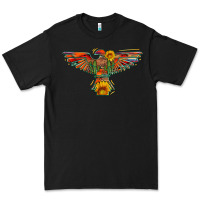 Black thunderbird  wild soul with sunflower serape aztec Premium Tee - Artiststas