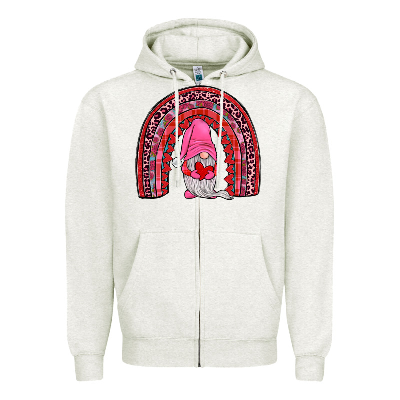 Valentines Gnomies Rainbow Zipper Hoodie by JahusDesignShop | Teevron