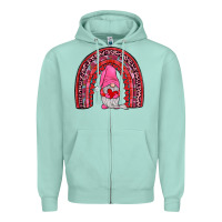 Seafoam valentines gnomies rainbow Zipper Hoodie - JahusDesignShop