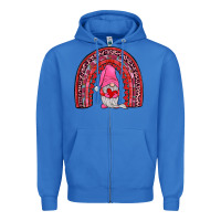True Royal valentines gnomies rainbow Zipper Hoodie - JahusDesignShop