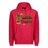 Cardinal Merry Cluckin' Christmas Premium Hoodie - MaliasSmallBusiness