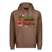 Chestnut Merry Cluckin' Christmas Premium Hoodie - MaliasSmallBusiness