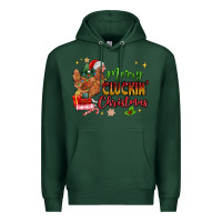Sports Green Merry Cluckin' Christmas Premium Hoodie - MaliasSmallBusiness